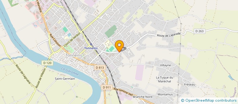 localisation de l'entreprise NF TP AQUITAINE à TONNEINS