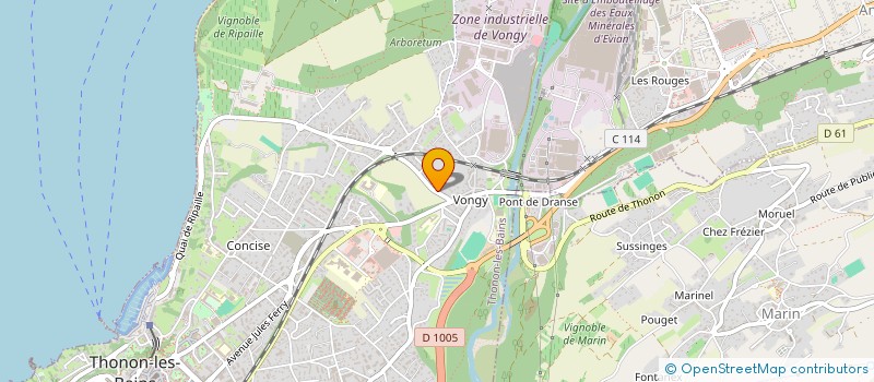localisation de l'entreprise NF2I à THONON-LES-BAINS