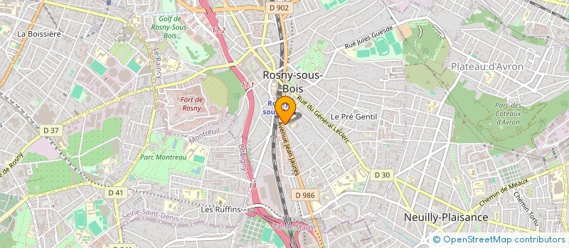 localisation de l'entreprise NFIIC SERVICES SAP à ROSNY-SOUS-BOIS