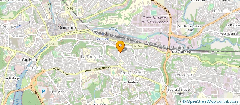 localisation de l'entreprise NFK FORMATION à QUIMPER