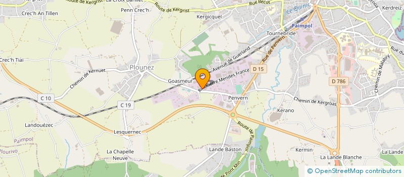 localisation de l'entreprise NG AUTOMOBILE à PAIMPOL