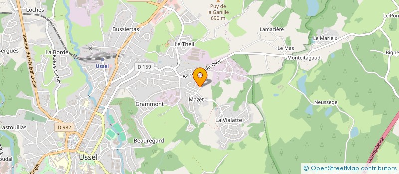localisation de l'entreprise NG BOIS 66 à USSEL
