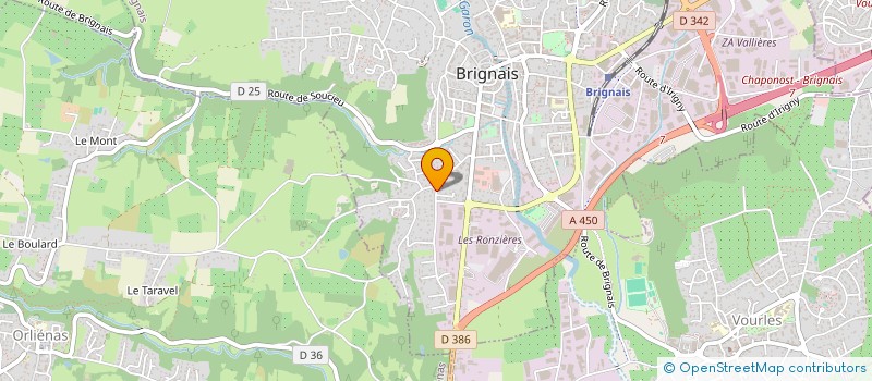 localisation de l'entreprise NG.CLIMATISATION à BRIGNAIS