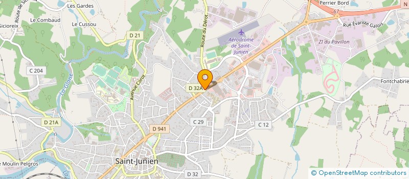 localisation de l'entreprise NG COIFFURE à SAINT-JUNIEN