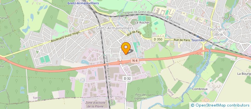 localisation de l'entreprise NG.ELEC.77 à GRETZ-ARMAINVILLIERS