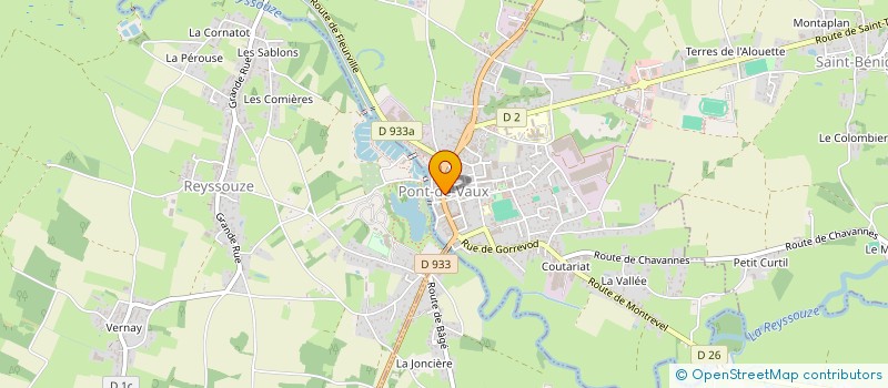 localisation de l'entreprise NG PLOMBERIE à PONT-DE-VAUX