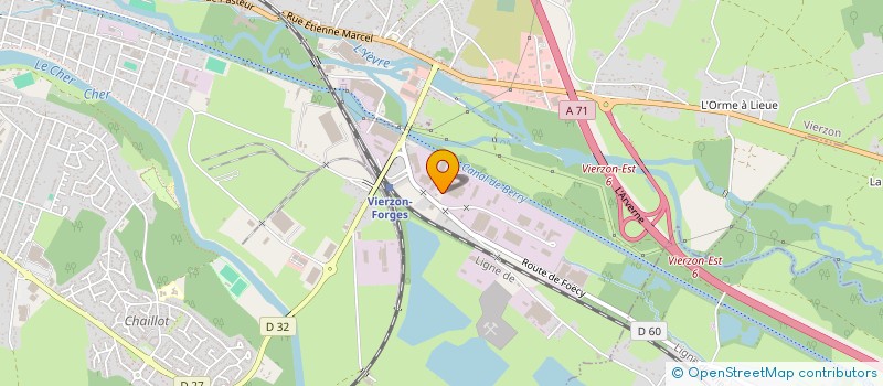 localisation de l'entreprise NG SPORT à VIERZON