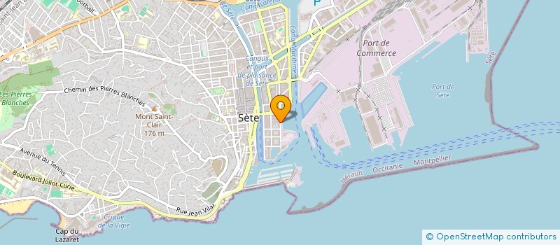 localisation de l'entreprise NG TRADING à SETE