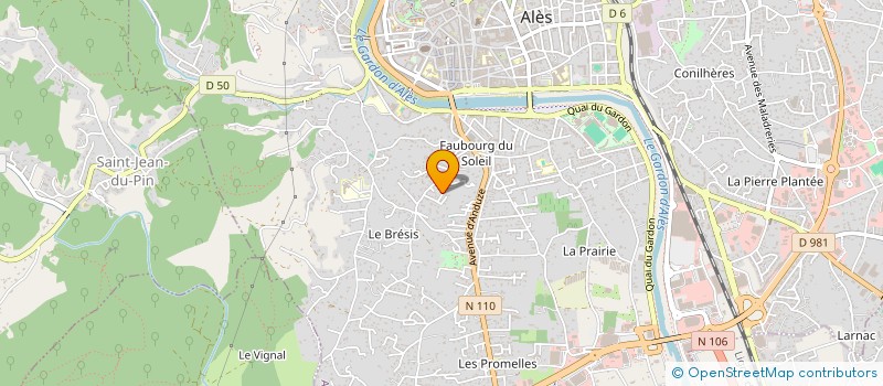 localisation de l'entreprise NGF  ALES