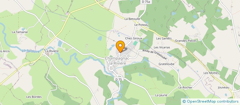 localisation de l'entreprise NGS 87 à CHAMPAGNAC-LA-RIVIERE