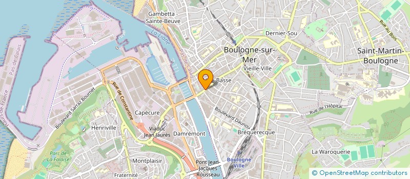 localisation de l'entreprise NGVO RESTAURATION  BOULOGNE-SUR-MER