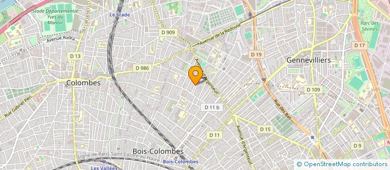 localisation de l'entreprise NH à BOIS-COLOMBES