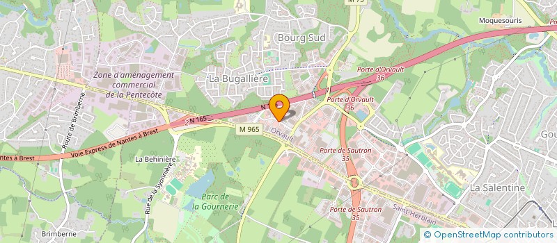 localisation de l'entreprise NH DEVELOPPEMENT à ORVAULT