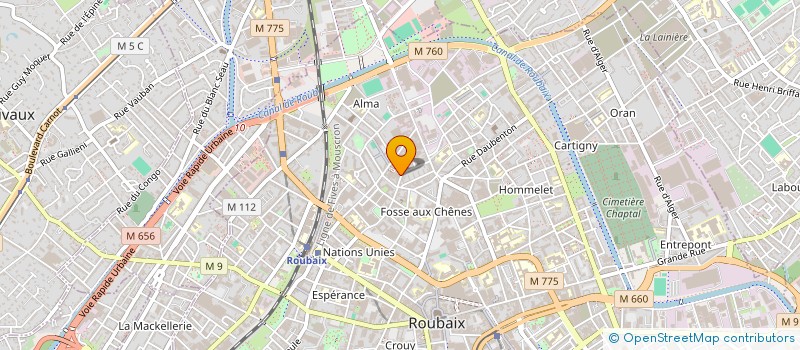 localisation de l'entreprise NH PEINTURES  ROUBAIX