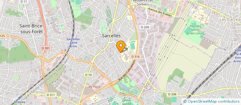 localisation de l'entreprise NH TELECOM' à SARCELLES