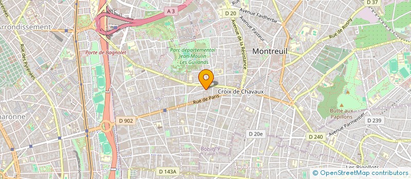 localisation de l'entreprise NH TRANSPORT à MONTREUIL
