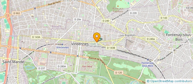 localisation de l'entreprise NHAILI F BOSSY I  VINCENNES