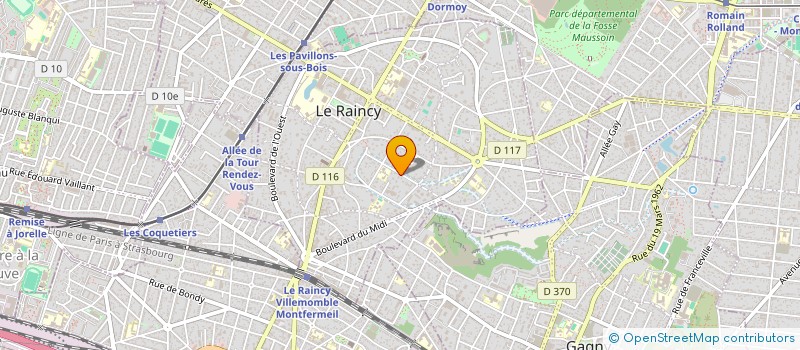 localisation de l'entreprise NHB INVEST à LE RAINCY