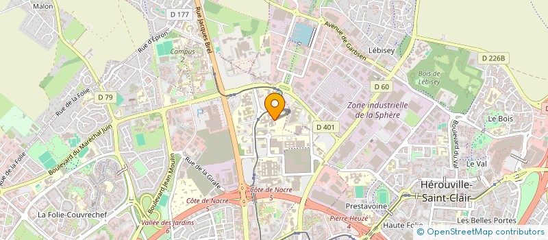 localisation de l'entreprise NHORSMANDY à CAEN
