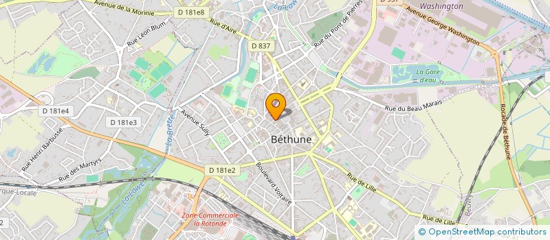 localisation de l'entreprise NHV à BETHUNE