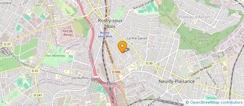 localisation de l'entreprise NI 1000 à ROSNY-SOUS-BOIS