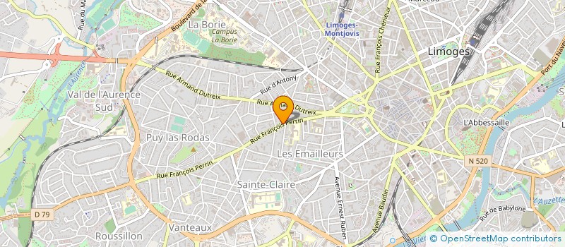 localisation de l'entreprise NICALAU à LIMOGES
