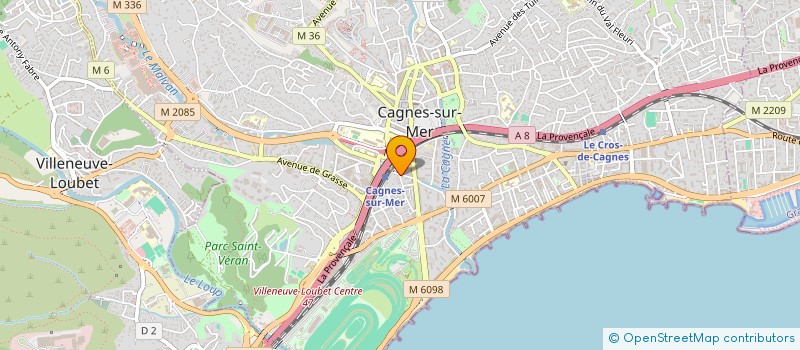 localisation de l'entreprise NICE BUDO CLUB à CAGNES-SUR-MER