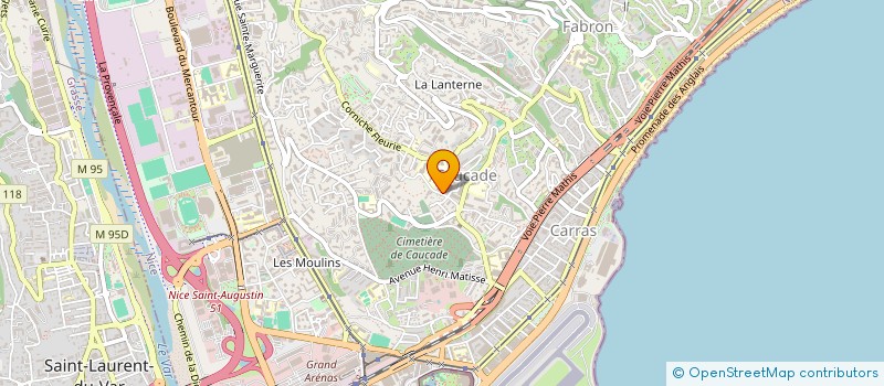 localisation de l'entreprise NICE CAVIGAL TENNIS DE TABLE à NICE