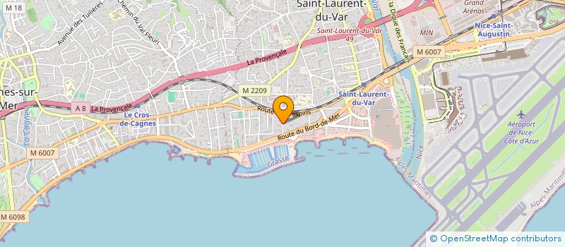 localisation de l'entreprise NICE COTE D'AZUR BUSINESS CLUB à SAINT-LAURENT-DU-VAR