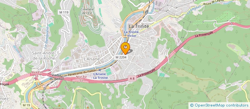 localisation de l'entreprise NICE TRAVAUX PUBLICS MACONNERIE à LA TRINITE