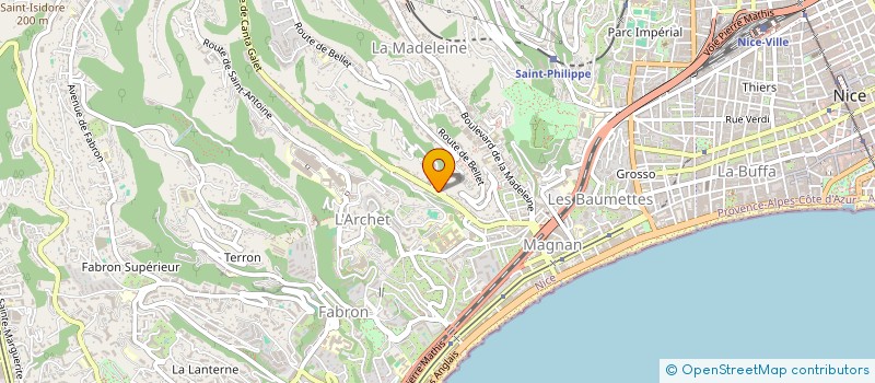 localisation de l'entreprise NICE UNIVERSITE CLUB BOXE à NICE