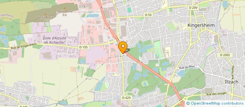 localisation de l'entreprise NICEA FITNESS KGS à KINGERSHEIM