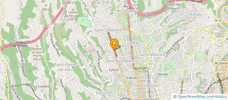 localisation de l'entreprise NICEBIO à NICE