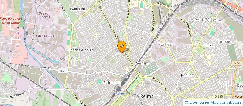 localisation de l'entreprise NICK & CO à REIMS
