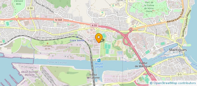 localisation de l'entreprise NICKEL CHROME  MARTIGUES