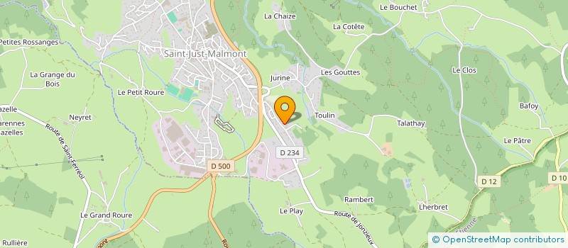 localisation de l'entreprise NICO 43 MULTISERVICES S.A.S à SAINT-JUST-MALMONT