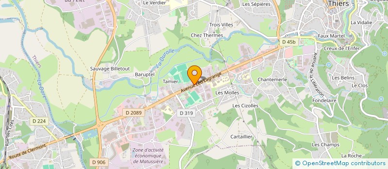 localisation de l'entreprise NICO. MAX  THIERS