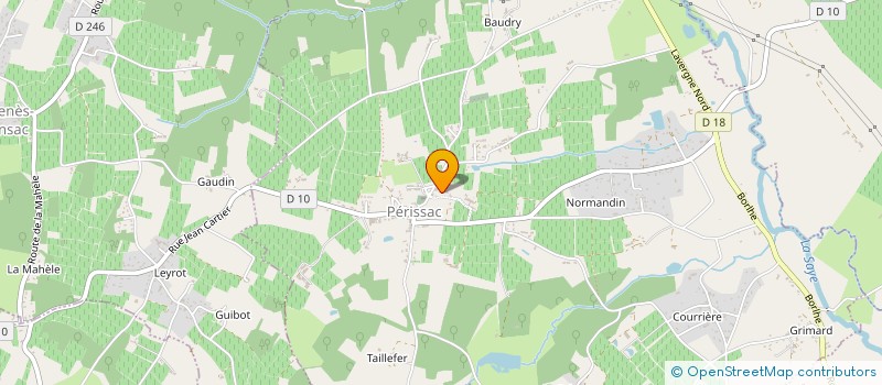 localisation de l'entreprise NICO ZINC à PERISSAC