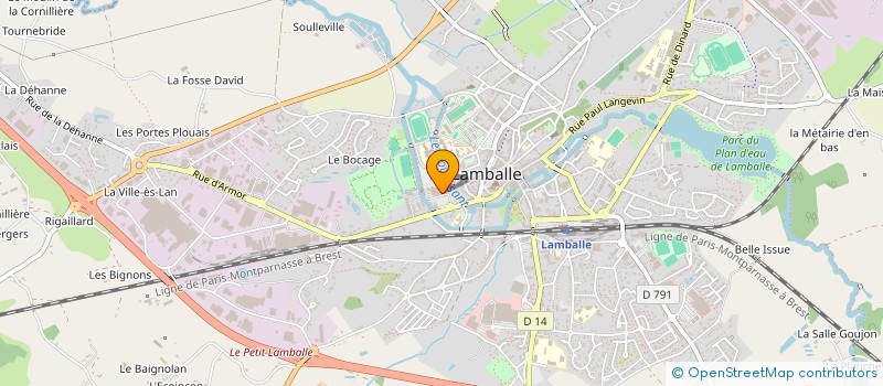 localisation de l'entreprise NICODISTRI  LAMBALLE-ARMOR