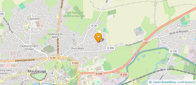 localisation de l'entreprise NICOLA  MAUBEUGE