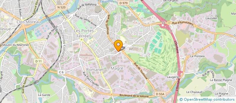 localisation de l'entreprise NICOLAS à LIMOGES