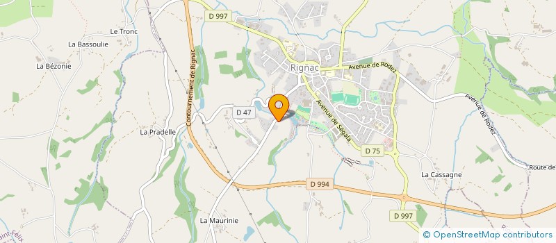 localisation de l'entreprise NICOLAS CHRISTIAN ET MARTINE  RIGNAC