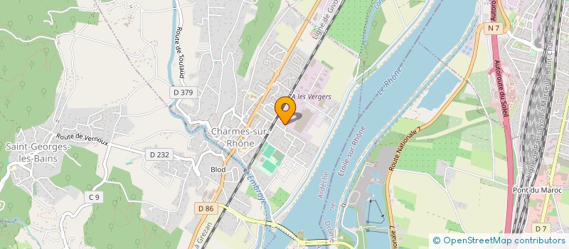 localisation de l'entreprise NICOLAS CROUZET ELECTRICITE à CHARMES-SUR-RHONE