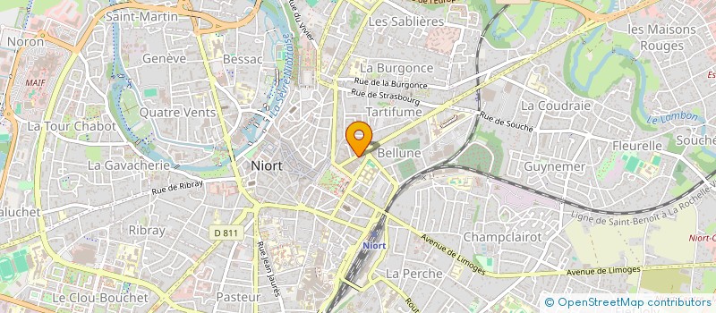 localisation de l'entreprise NICOLAS DE RE à NIORT