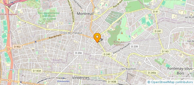 localisation de l'entreprise NICOLAS FAVET ARCHITECTES (NFA) à MONTREUIL