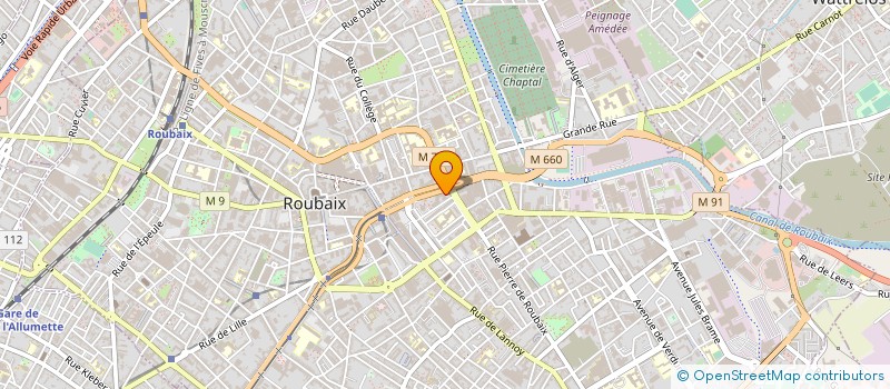 localisation de l'entreprise NICOLAS FOURRURES à ROUBAIX
