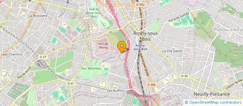 localisation de l'entreprise NICOLAS FRANCOIS COUVERTURE à MONTREUIL