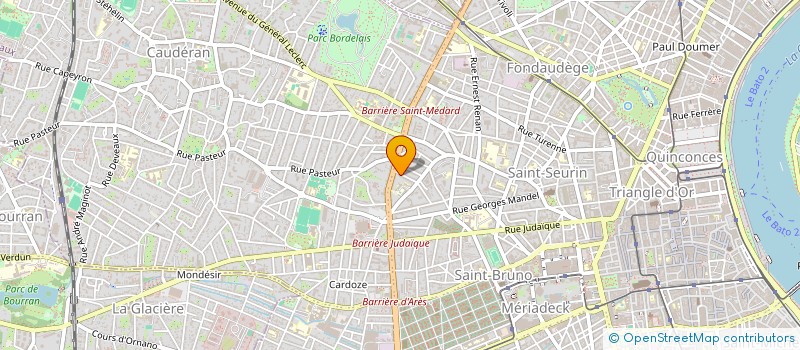 localisation de l'entreprise NICOLAS GAILLOT - RELATIONS IMMOBILIERES  BORDEAUX