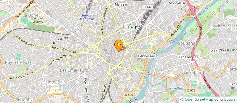 localisation de l'entreprise NICOLAS MAZAUD à LIMOGES