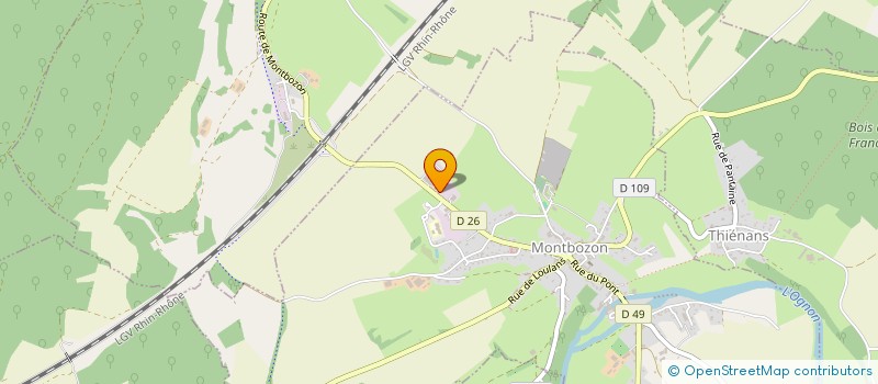 localisation de l'entreprise NICOLAS MOTOCULTURE  MONTBOZON